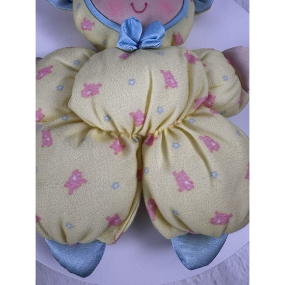 Vintage Fisher Price Slumber Babies Plush Baby Doll Yellow Lamb Lovey 1989 - Picture 5 of 16